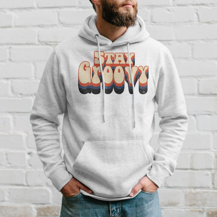 Stay Retro Groovy Hippie Peace Love 60S 70S Matching Outfit Hoodie Gifts for Him