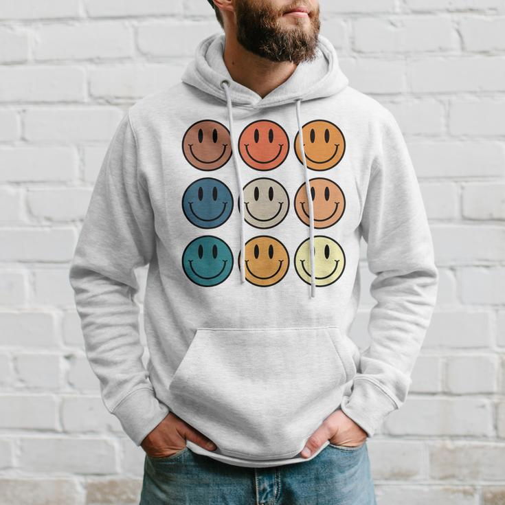 Vintage Smile Face 70S Vibe Retro Happy Smiling Face Hoodie Gifts for Him