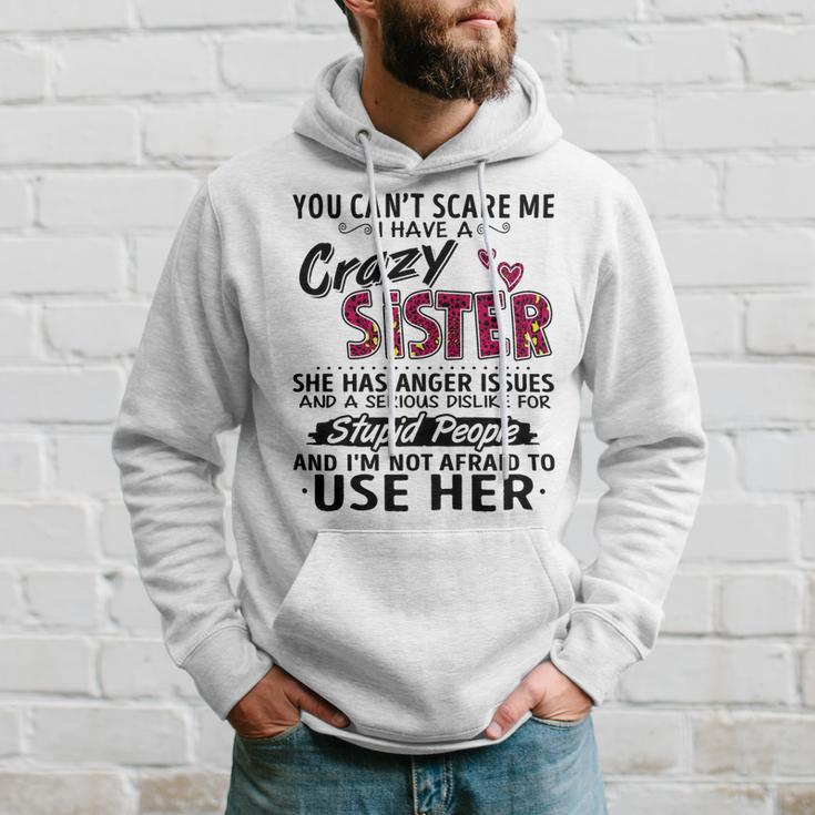 You Cant Scare Me I Have A Crazy Bestie Leopard Pink - Mens Standard Hoodie Gifts for Him
