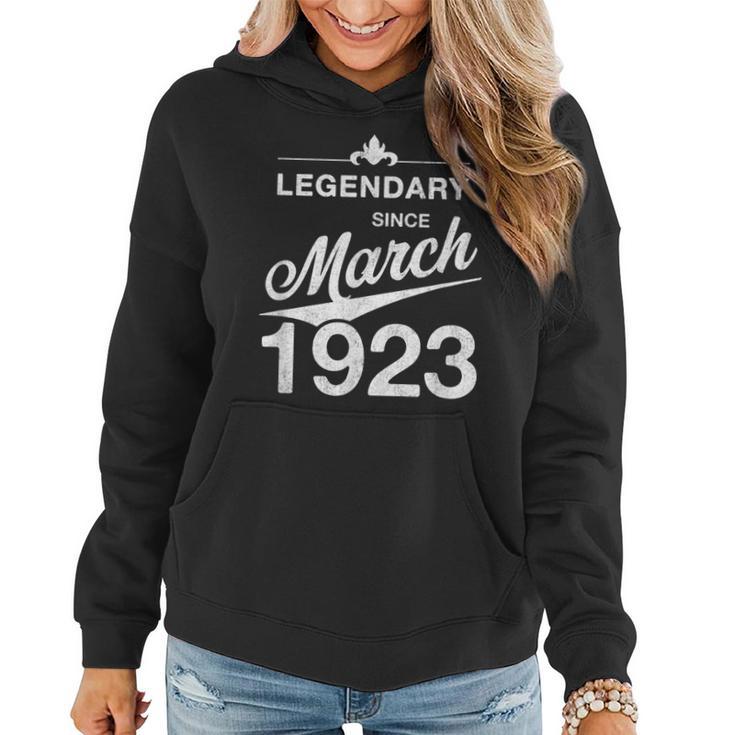 100 Geburtstag 100 Jahre Alt Legendär Seit März 1923 V4 Frauen Hoodie