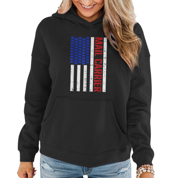 Proud Patriotic Postal Worker American Flag Us Postal Worker V2 Women Hoodie Graphic Print Hooded Sweatshirt