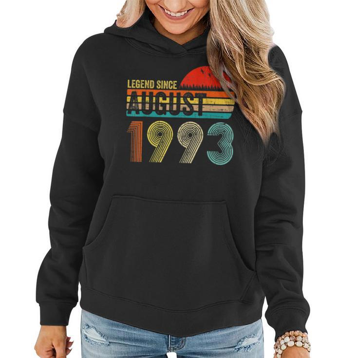 30 Years Old Retro Birthday Gifts Legend Since August 1993  Women Hoodie
