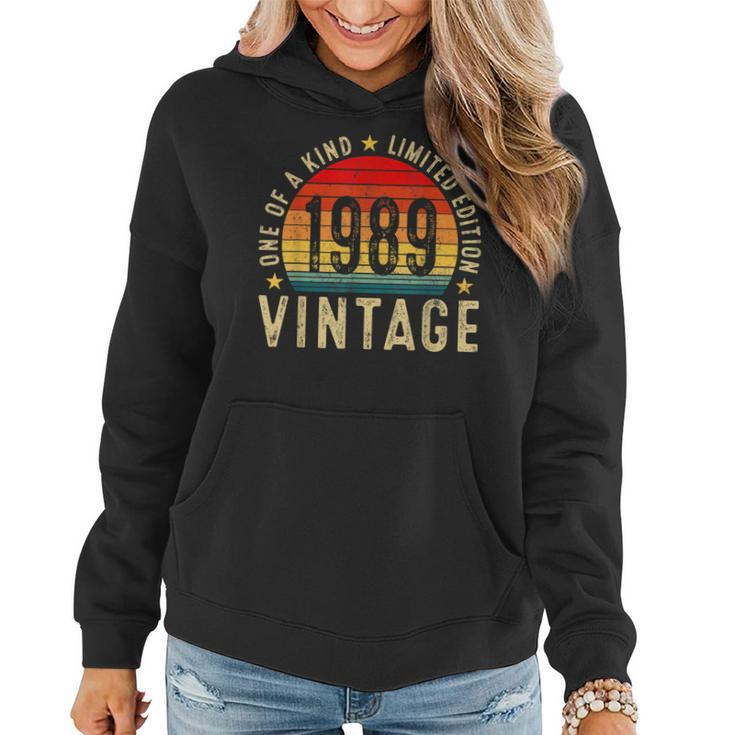 34 Year Old Gifts Vintage 1989 Limited Edition 34Th Birthday  Women Hoodie