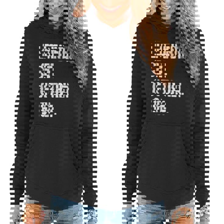 39 Geburtstag Geschenk 39 Jahre Legendär Seit Oktober 1984 Frauen Hoodie