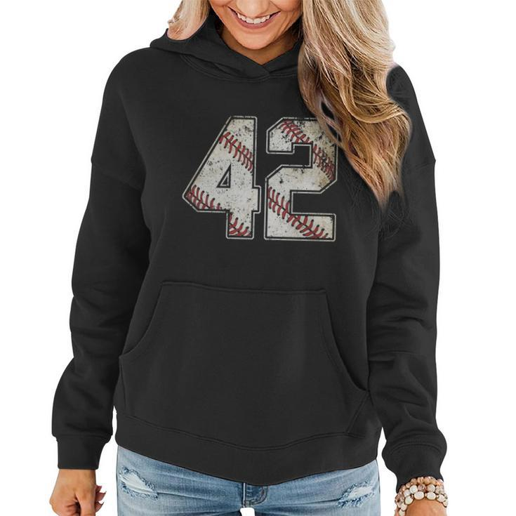 42 Baseball Jersey Number 42 Retro Vintage T-Shirt Women Hoodie Graphic Print Hooded Sweatshirt