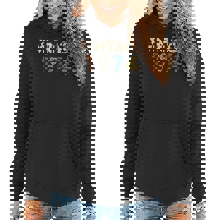 45Th Birthday Gifts - Vintage 1974 Classic  Women Men Women Hoodie
