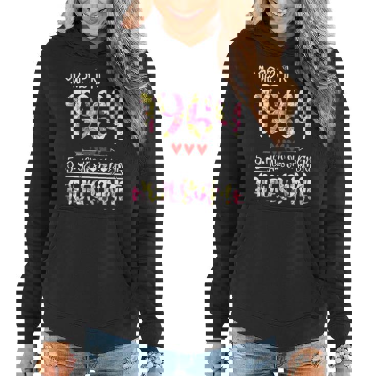 59Th Birthday Gifts For Women Floral Made In 1964 Birthday   Women Hoodie