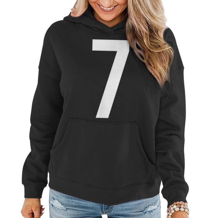 7 Zahlen Buchstaben Symbol Alphabet Initiale Frauen Hoodie