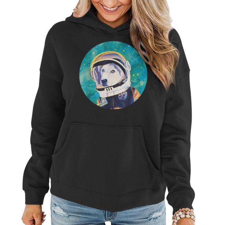 Adorable Husky Astronaut Gift For Husky Dog Lovers Mom Dads  Women Hoodie