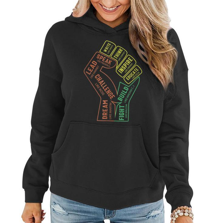 African Junenth Black History Month Educated Outfit  Women Hoodie