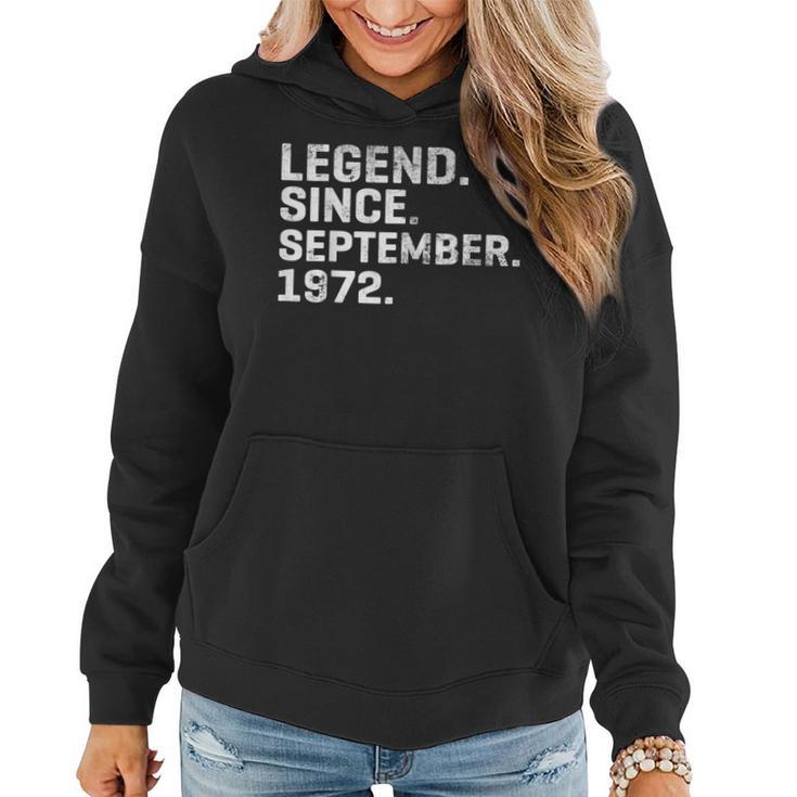 Alte Legende Seit September 1972 Geburtstag 51 Jahre Alt Frauen Hoodie