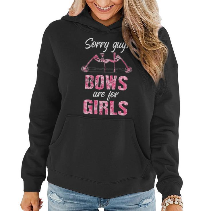 Archery Mom  Camo Pink Bow Sorry Guys Bows For Girls Women Hoodie