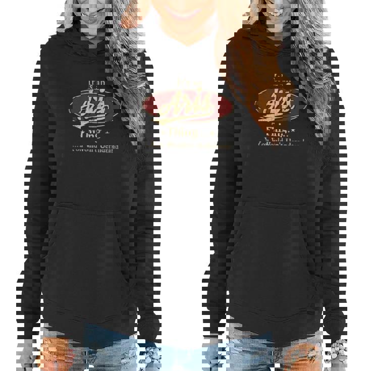 Aris Name Aris Family Name Crest Women Hoodie