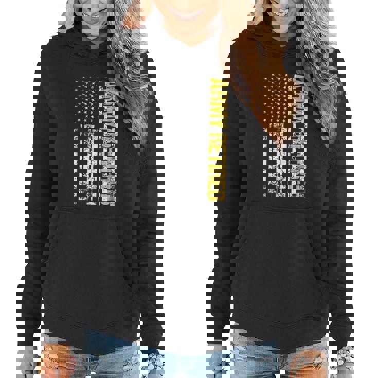 Army Retired Gift Military Us Army Retirement Women Hoodie Graphic Print Hooded Sweatshirt