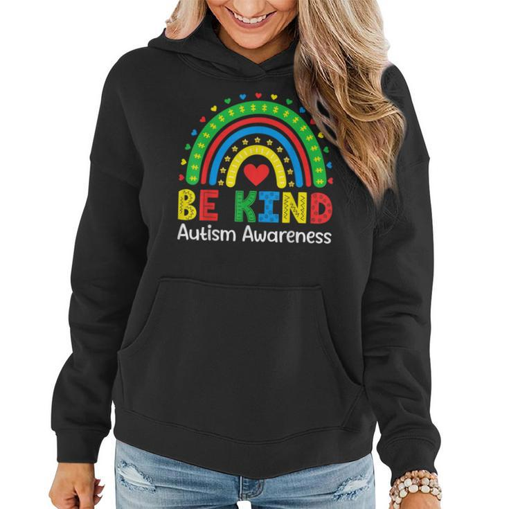 Autism Colorful Rainbow Be Kind  Kids Toddler Men Women  Women Hoodie