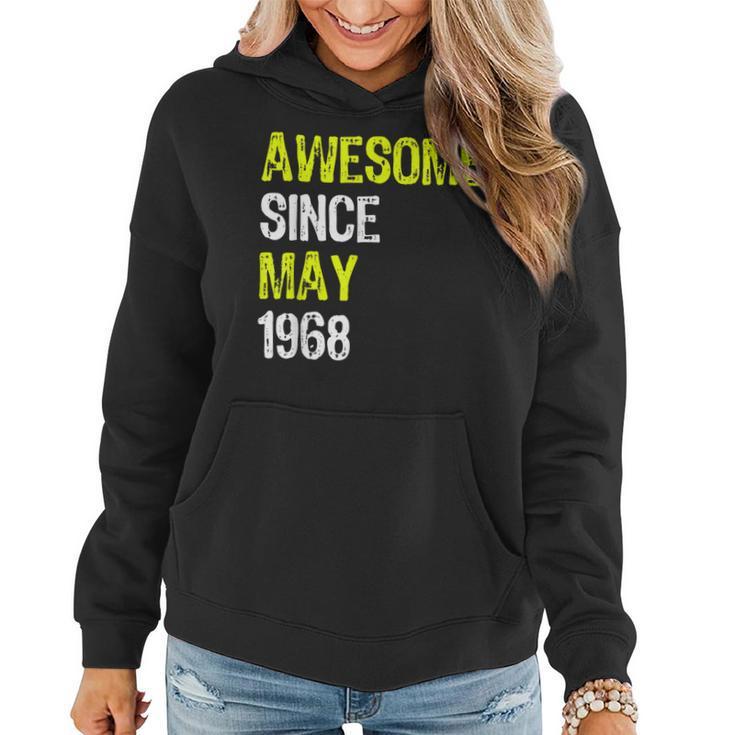 Awesome Since May 1968 50Th Birthday 50 Years Old Women Hoodie