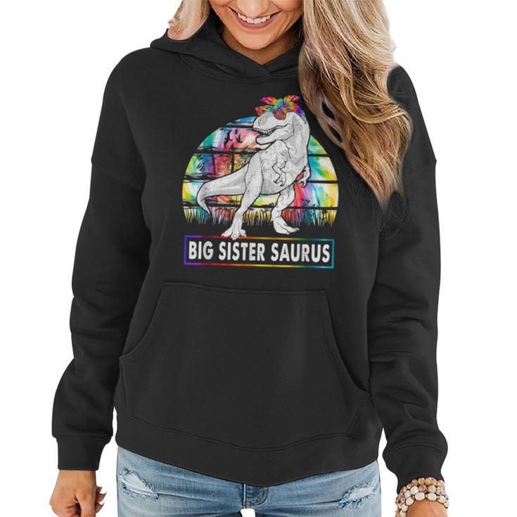 Big Sistersaurus Dinosaur Big Sister Saurus Family Matching  Women Hoodie