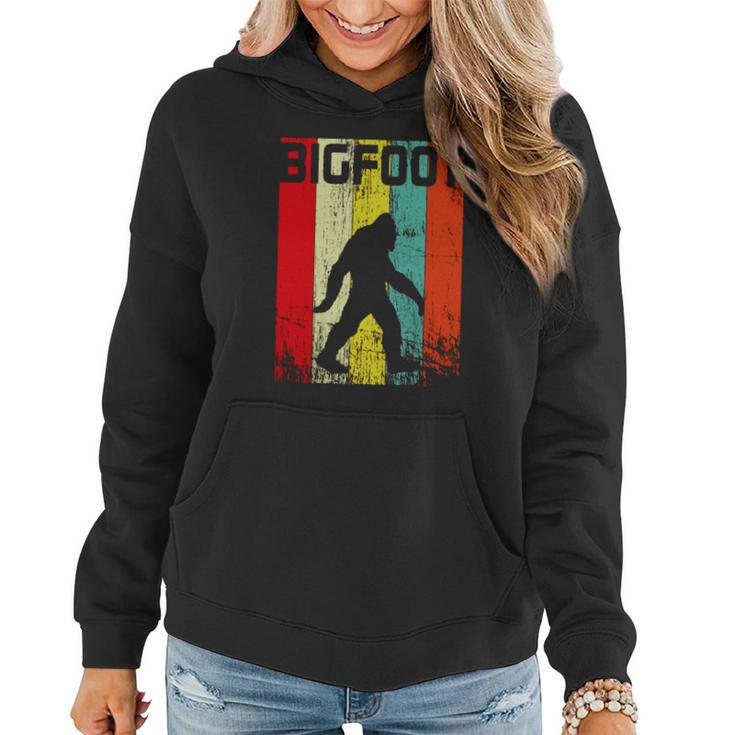 Bigfoot Vintage Retro Vintage Sasquatch Bigfoot Women Hoodie Graphic Print Hooded Sweatshirt