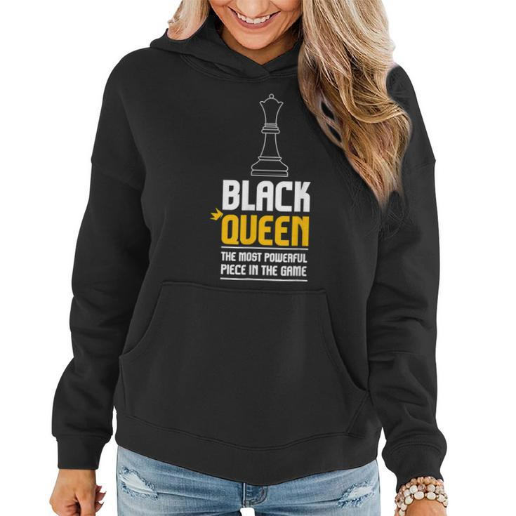 Black Queen Chess Black History Month Afro African Pride  Women Hoodie