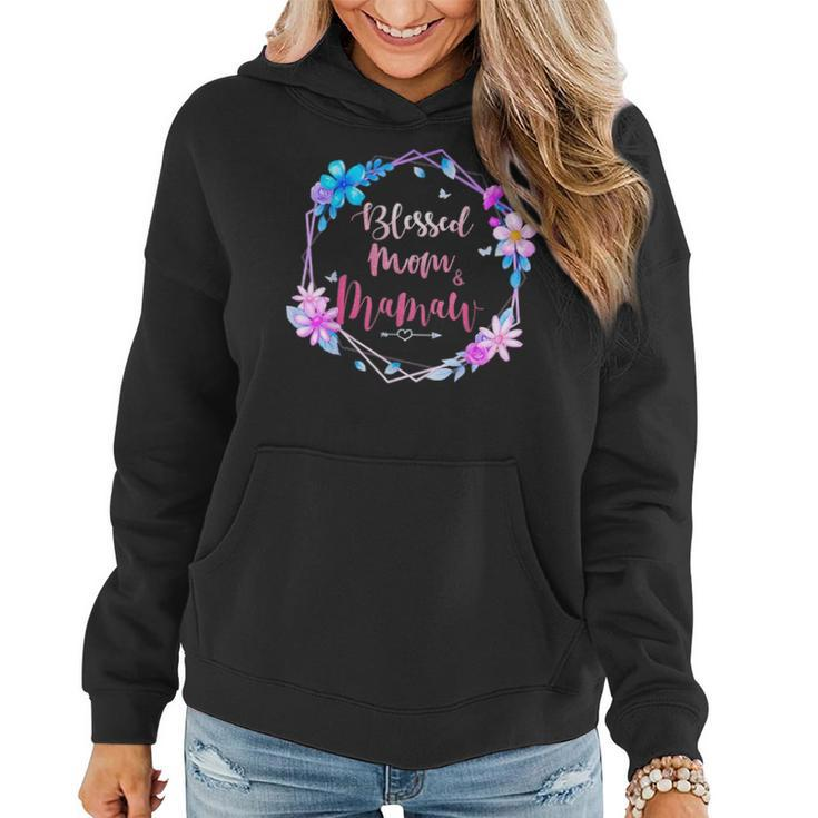 Blessed To Be Called Mom And Mamaw Cute Colorful Floral Women Hoodie