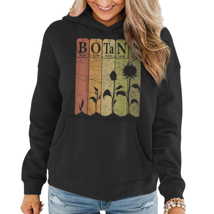 Botany Periodic Table Elements Plant Lover Botanical  Women Hoodie