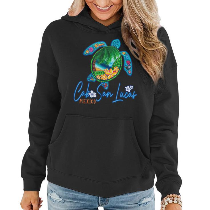 Cabo San Lucas Sea Turtle Mexico Vacation Family Trip  Women Hoodie
