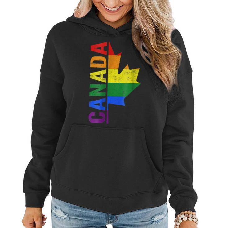 Canada Day Gay Half Canadian Flag Rainbow Lgbt T-Shirt Women Hoodie