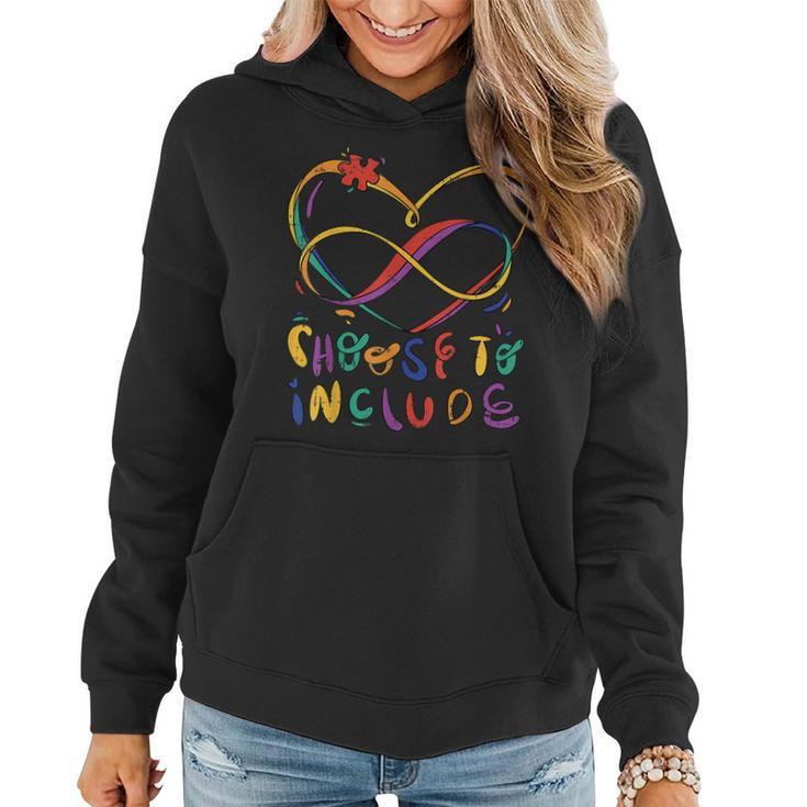 Choose To Include Autism Awareness Teacher Special Education  Women Hoodie