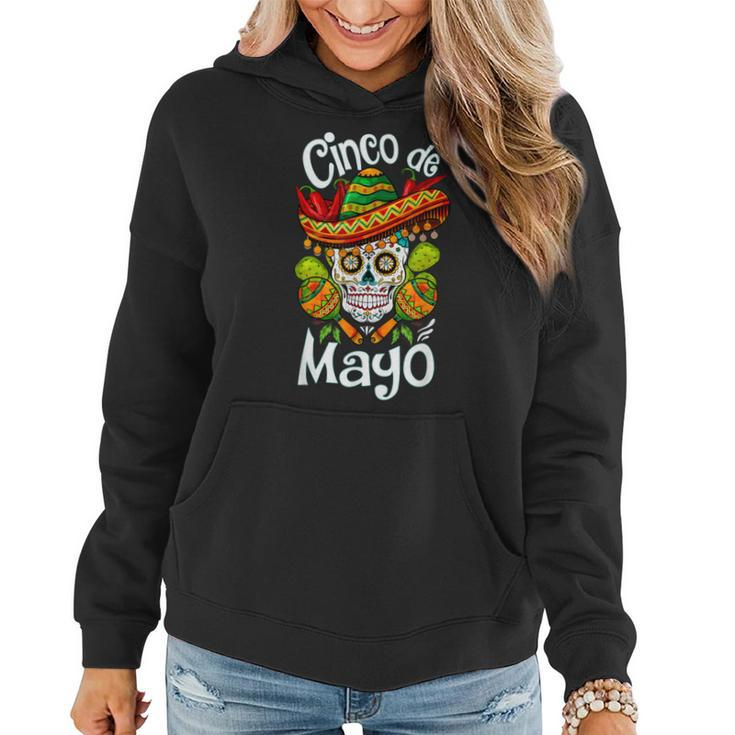 Cinco De Mayo Skull Sombrero Mexican Men Women Funny Gift  Women Hoodie