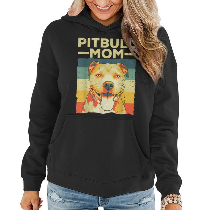 Cool Pitbull Mom For Women Girls Pitbull Owner Dog Lover  Women Hoodie