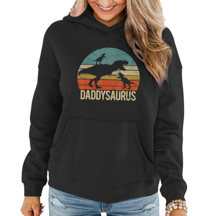 Daddy Dinosaur Daddysaurus 2 Two Christmas For Dad V4 Women Hoodie