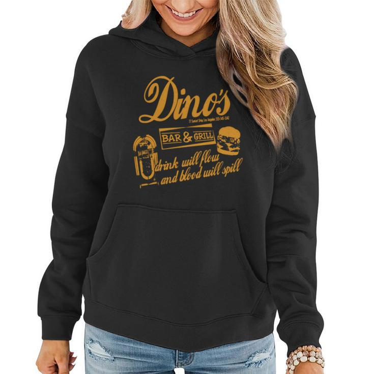 Dino Bar And Grill Women Hoodie Graphic Print Hooded Sweatshirt