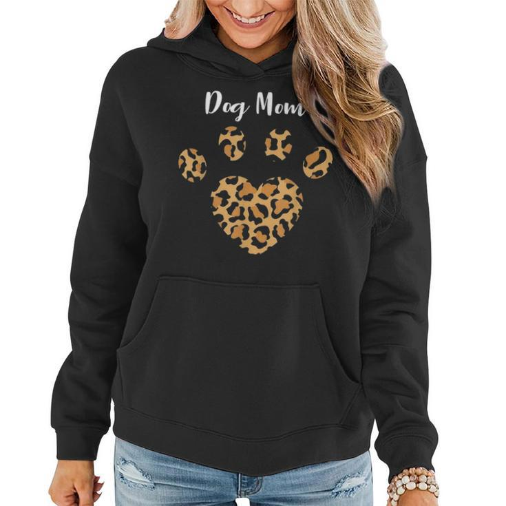 Dog Mom Leopard Paw Dog Gift Mens Womens Girls Boys Women Hoodie