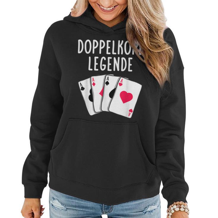 Doppelkopf Legende Spielkarten Frauen Hoodie