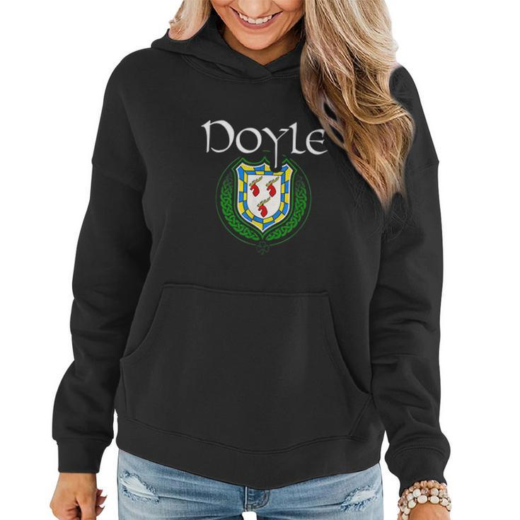 Doyle Surname Irish Last Name Doyle Family Crest Women Hoodie Graphic Print Hooded Sweatshirt