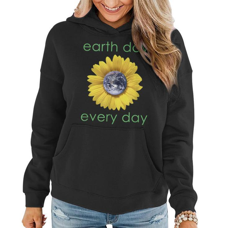 Earth Day Every Day - Green Environment Flower T-Shirt Women Hoodie