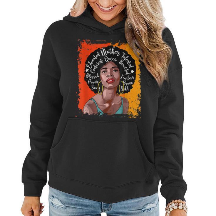 Educated Mother Talented Confident Queen Beautiful Bhm  Women Hoodie