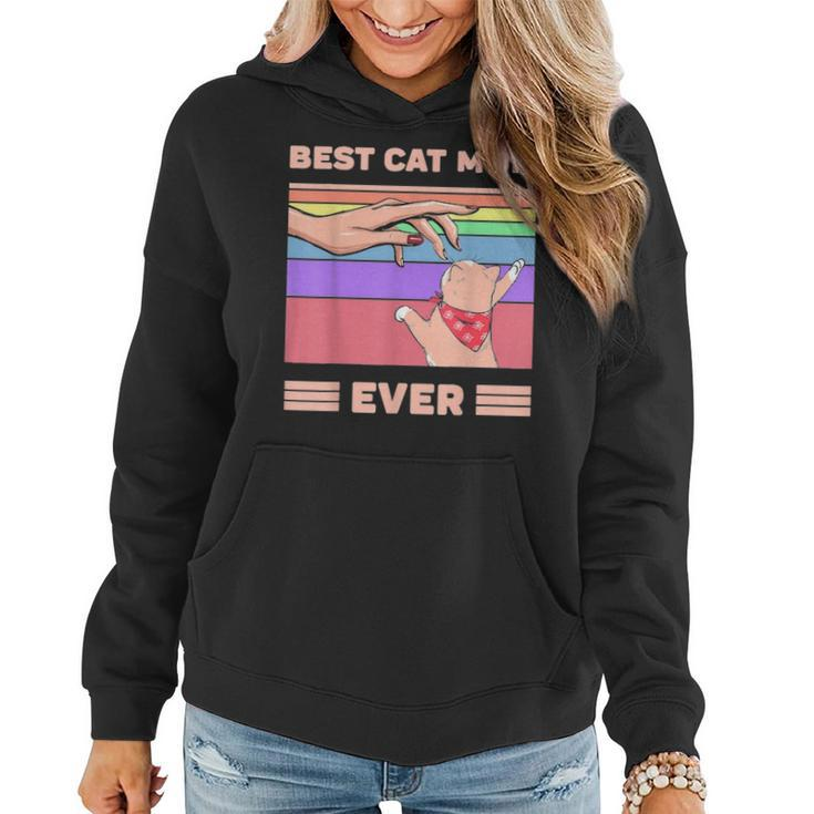 Ever Bump Fit Mothers Day Gift Women Vintage Best Cat Mom Women Hoodie