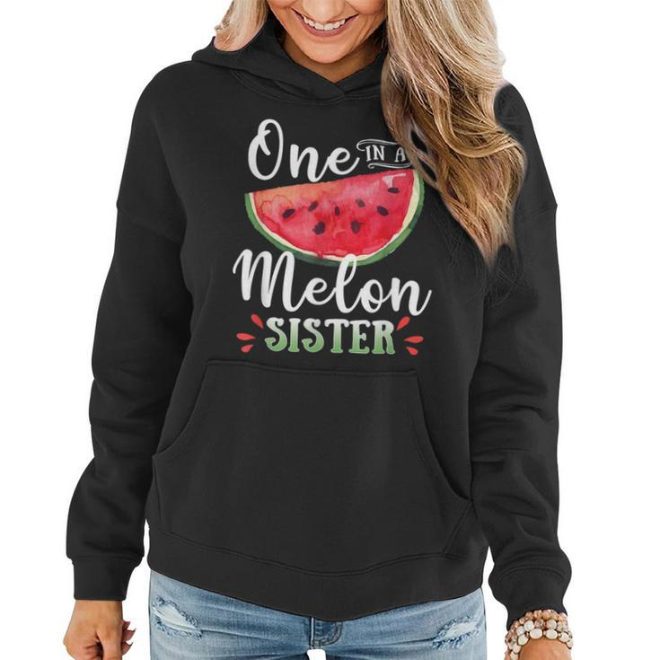 Family Watermelon Matching Group  One In A Melon Sister Women Hoodie