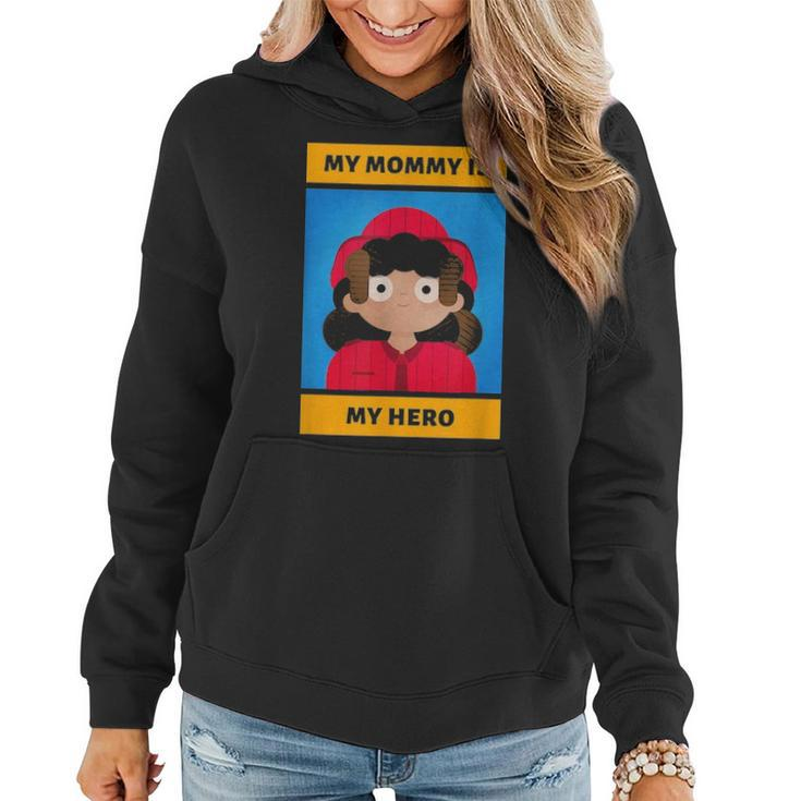 Firefighter Mom Daughter Son Kids Cute Mothers Day Women Hoodie