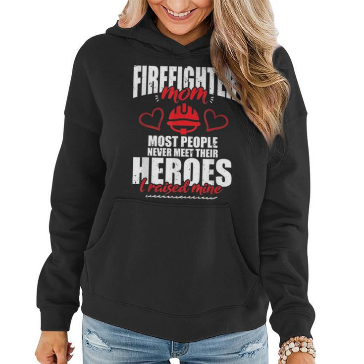 Firefighter Proud Mom With Their Heroes For Mothers Day Women Hoodie