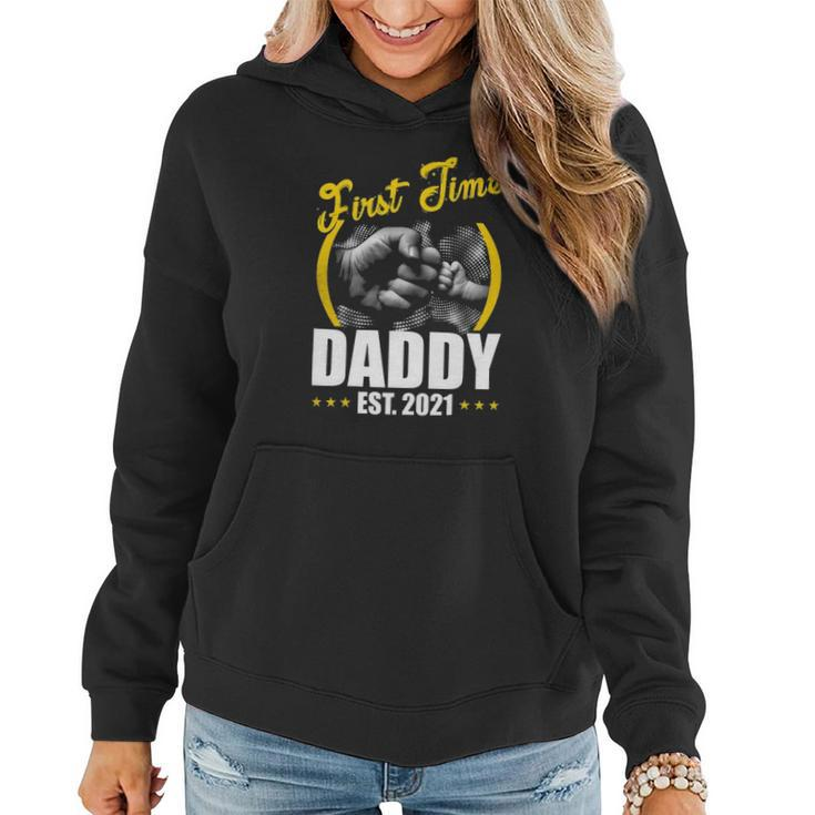 First Time Daddy New Dad Est 2022 Fathers Day Gift V2 Women Hoodie Graphic Print Hooded Sweatshirt