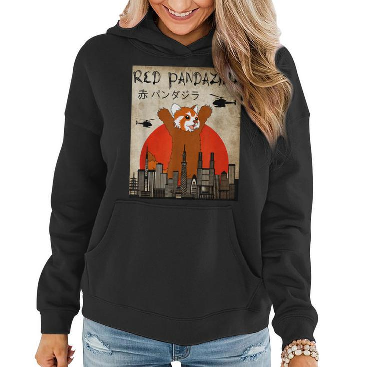 For Red Panda Lover  Funny Red Pandazilla  Women Hoodie