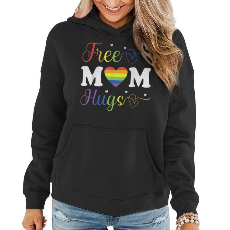 Free Mom Hugs  Lgbt Rainbow Gay Lesbian Women Hoodie