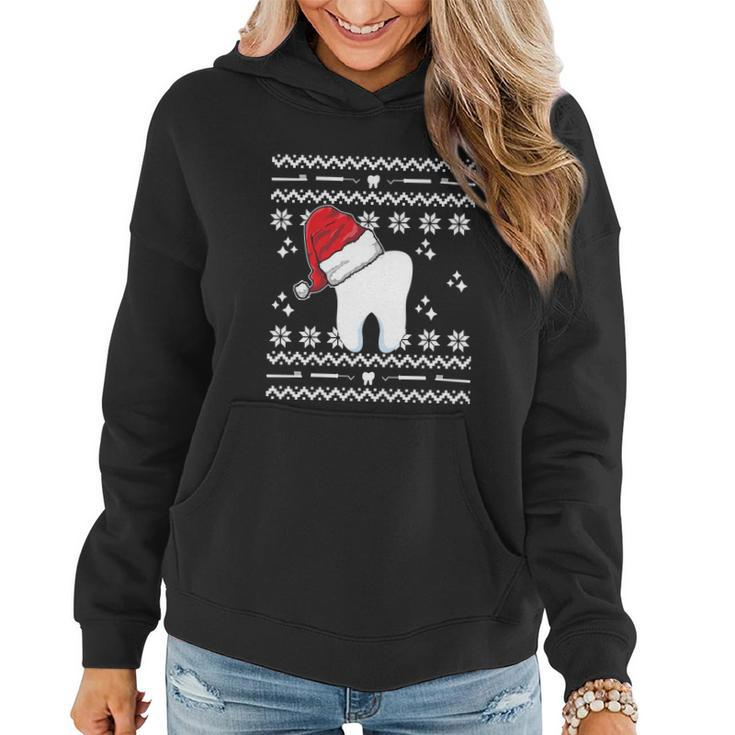 Funny Dentist Xmas Tooth Dental Assistant Ugly Christmas Gift Women Hoodie