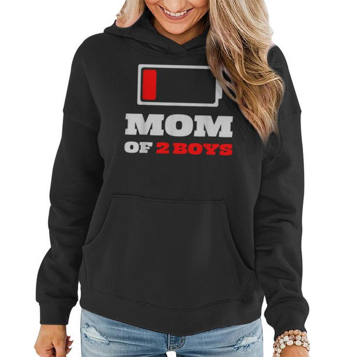 Funny Gift Ideas For Mothers Day Mom Of 2 Boys  Women Hoodie