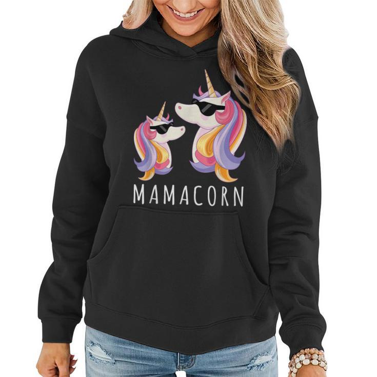 Funny Mamacorn Gift Mama Unicorn Mom And Baby Christmas Women Hoodie