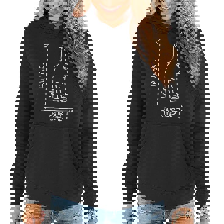 Funny Rabbit Or Duck  Wildlife Animal Diptych Rabbit  Women Hoodie