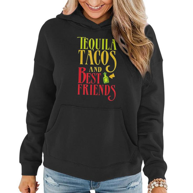 Funny Taco Gift Retro Taco Tequila Tacos And Best Friend Women Hoodie Graphic Print Hooded Sweatshirt