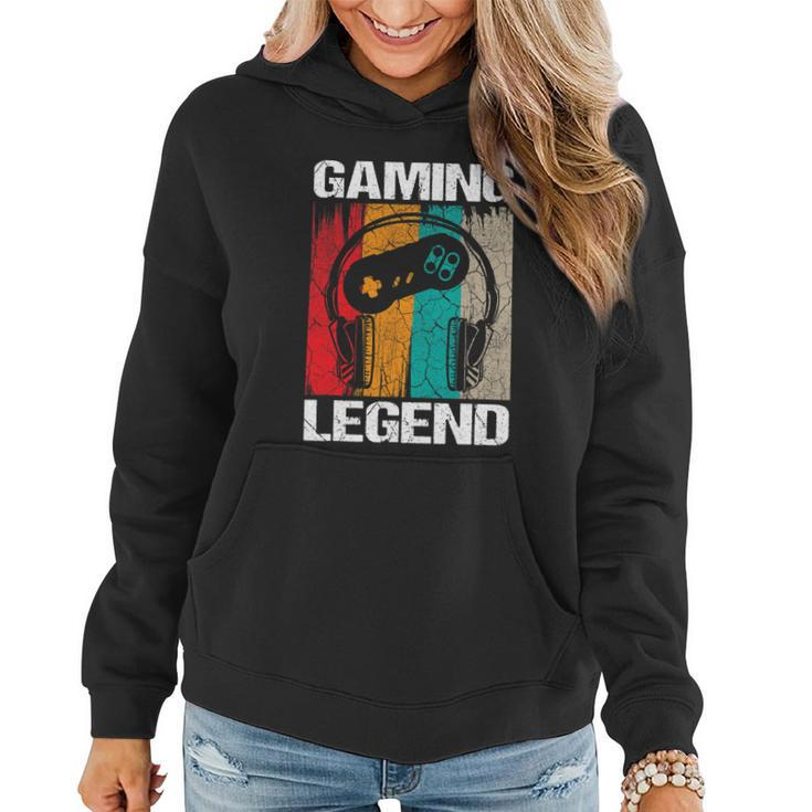 Gaming Legend Pc Gamer Video Games Gift Boys Teenager Kids V2 Women Hoodie